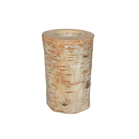Rustic Birch Candle Holder