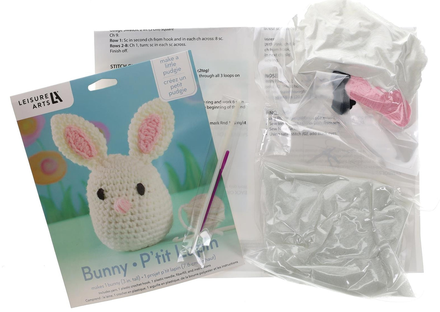 Crochet Pudgie Bunny Craft Kit