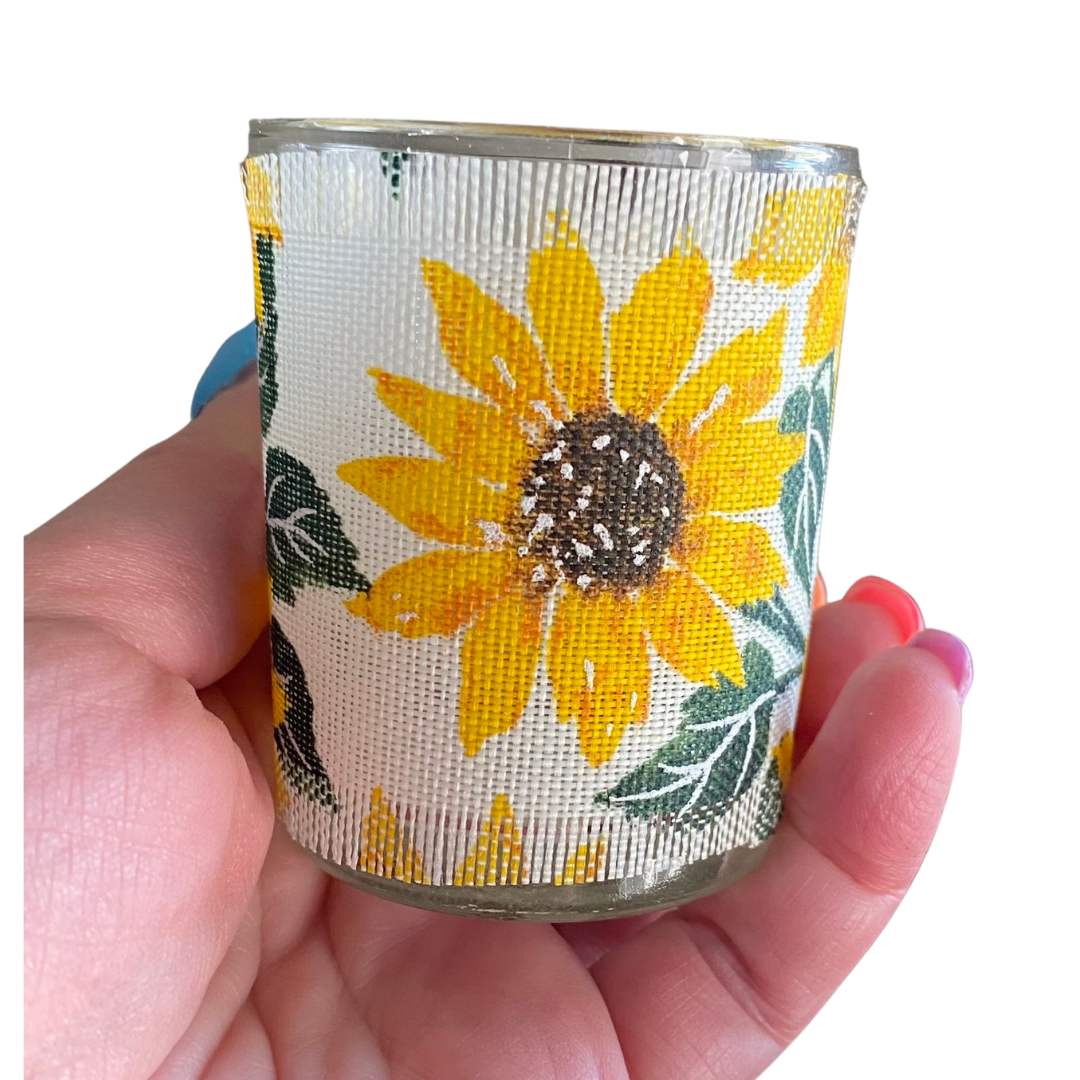 Sunflower Wrapped Votive Candle Holder
