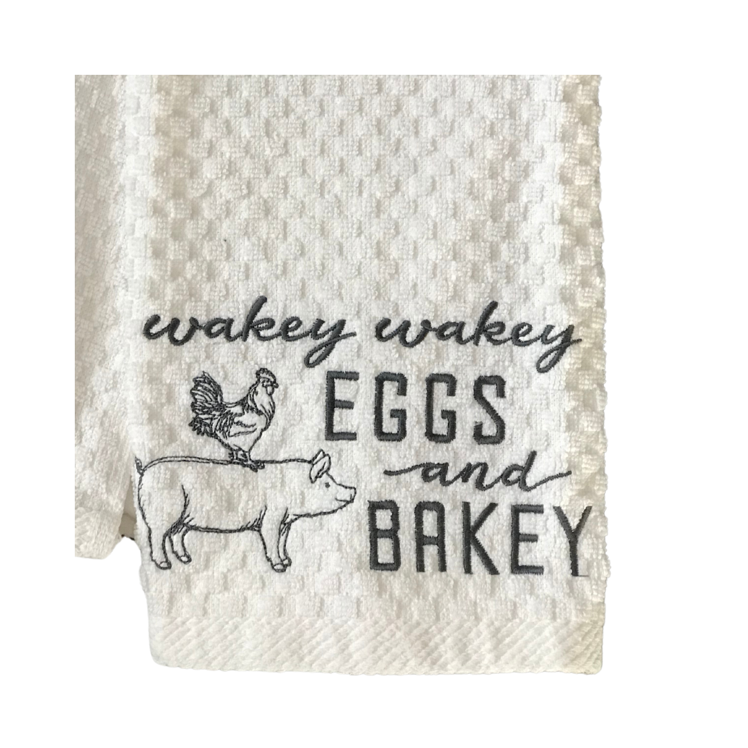 Wakey Wakey Eggs and Bakey Kitchen Towel