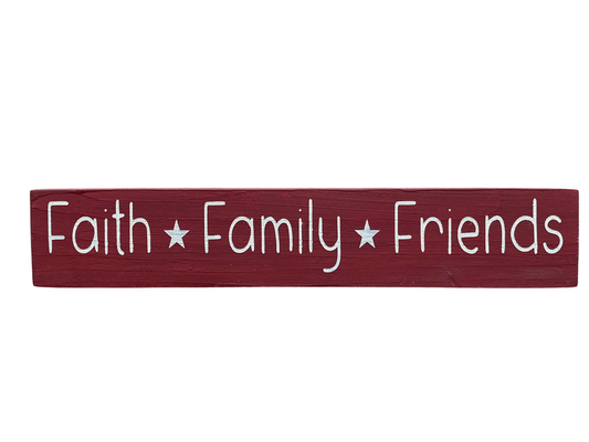 Faith Family Friends Mini Stick Sign