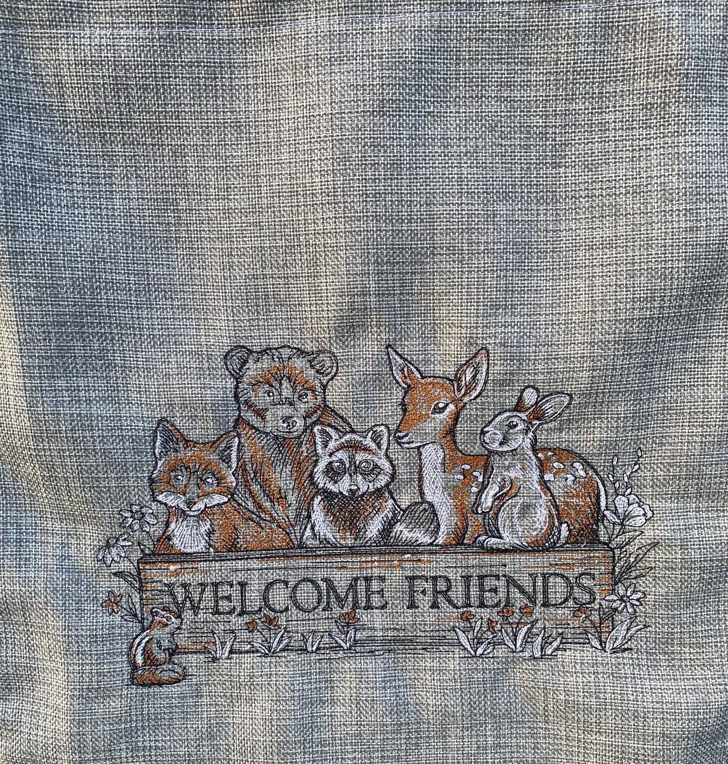Garden Flag - Welcome Friends (Gray)