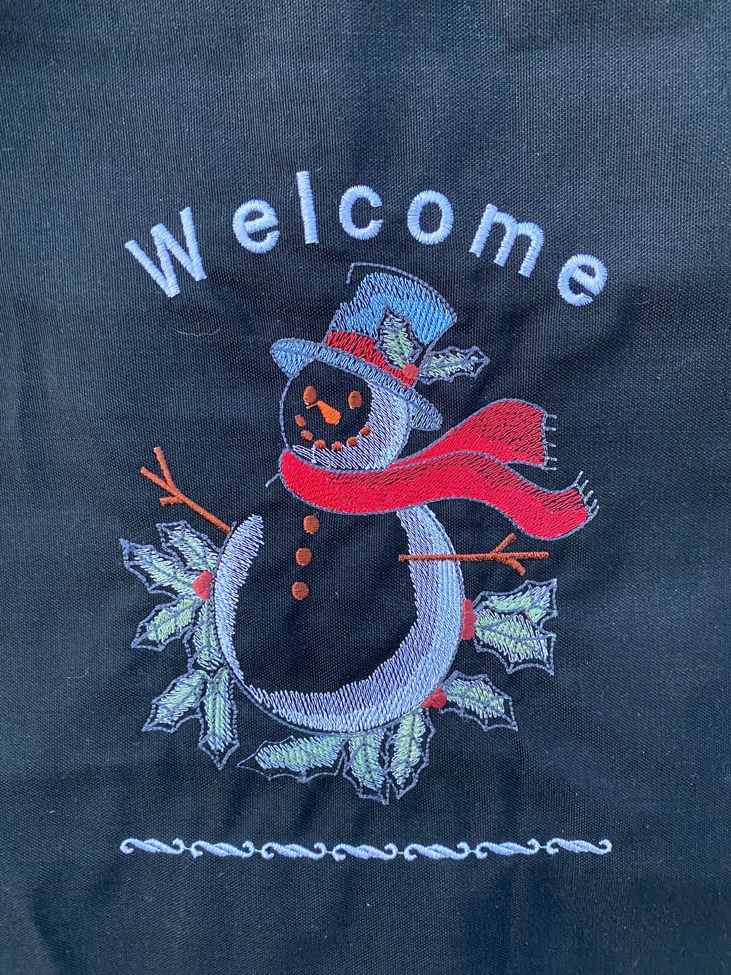 Garden Flag - Snowman Welcome