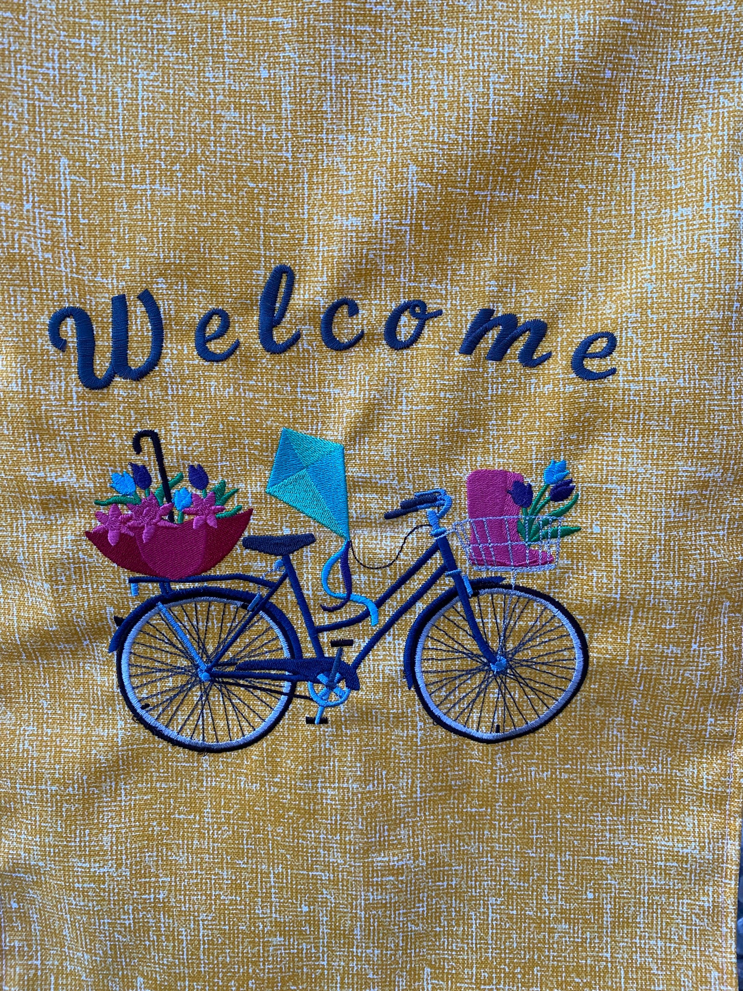 Garden Flag - Bicycle Welcome