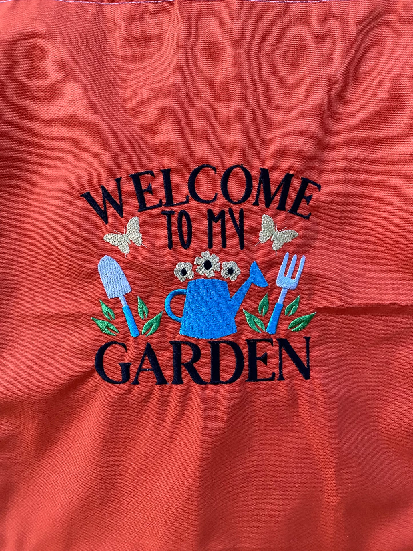 Garden Flag - Welcome to My Garden (Orange)