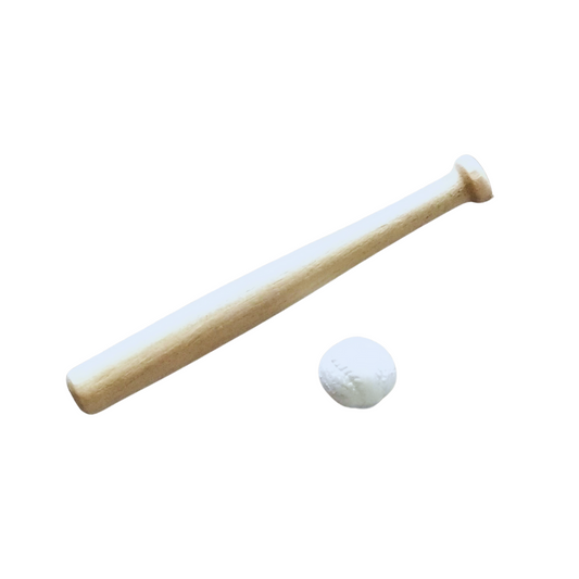 Miniature Baseball Bat and Ball Accessory