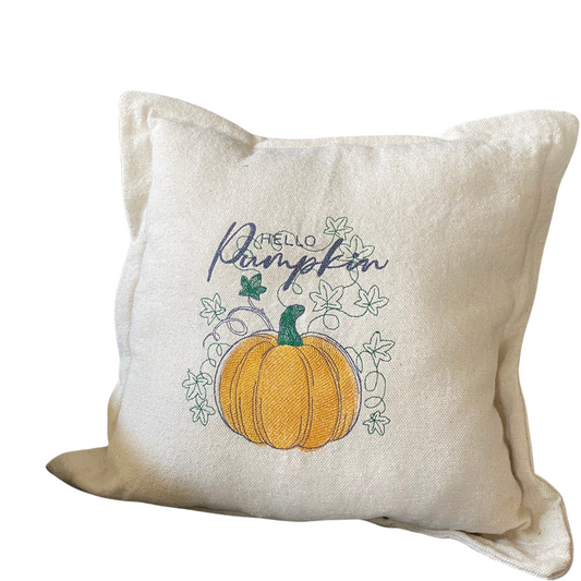 Hello Pumpkin Canvas Pillow