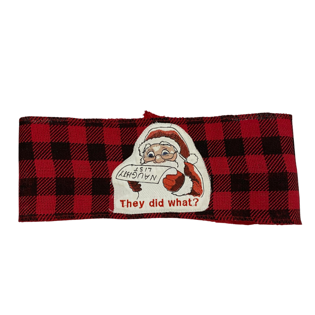 Santa Naughty List Pillow Wrap