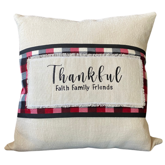 Thankful Faith Family Friends Pillow Wrap