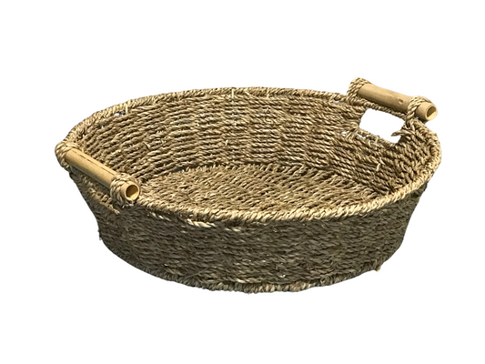 Seagrass Woven Round Basket