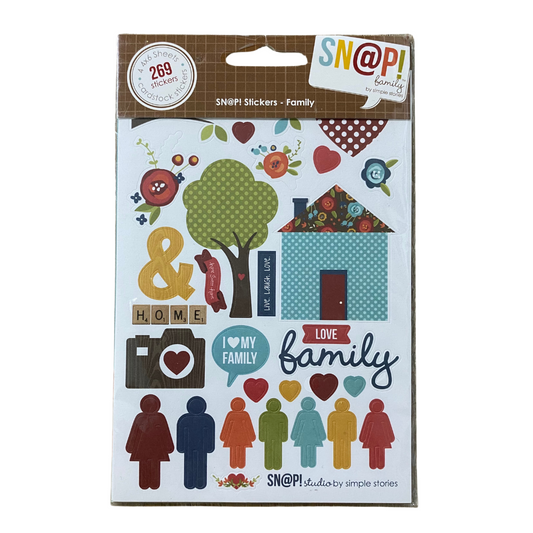 Snap Simple Stories Family Stickers