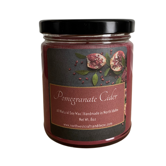 Pomegranate Cider Scented Soy Wax Candle