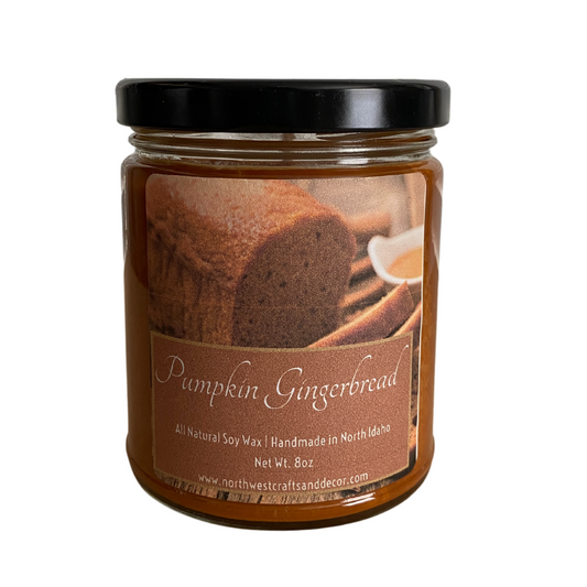 Pumpkin Gingerbread Scented Soy Wax Candle