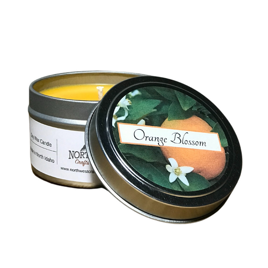 Orange Blossom Scented Soy Wax Candle