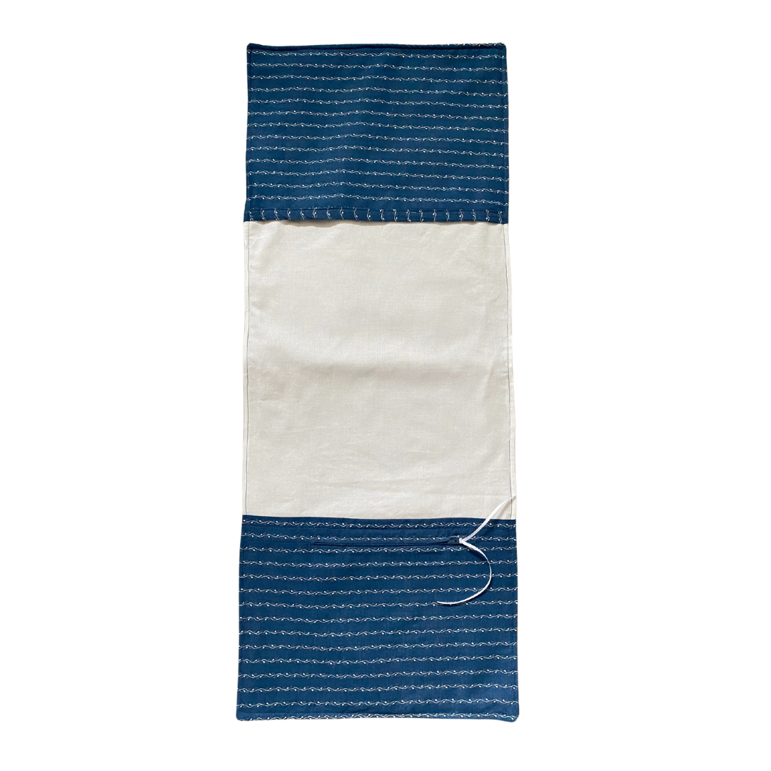 Blue White Vine Reversible Spinners Lap Cloth