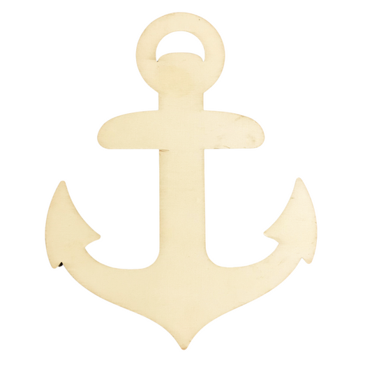 Unfinished Wood Anchor Cutout