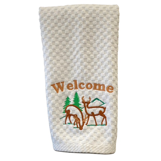 Welcome Deer Kitchen Towel