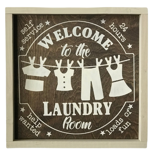Welcome to the Laundry Room Framed Sign