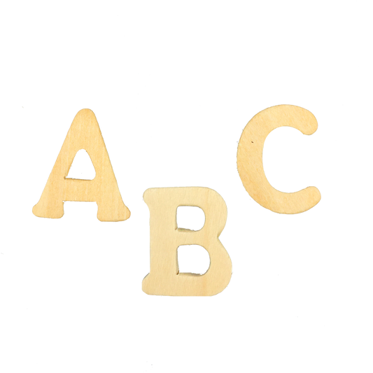 1 1/2 inch wood letters, unfinished, 1.5 inch, Darice, crafting letters