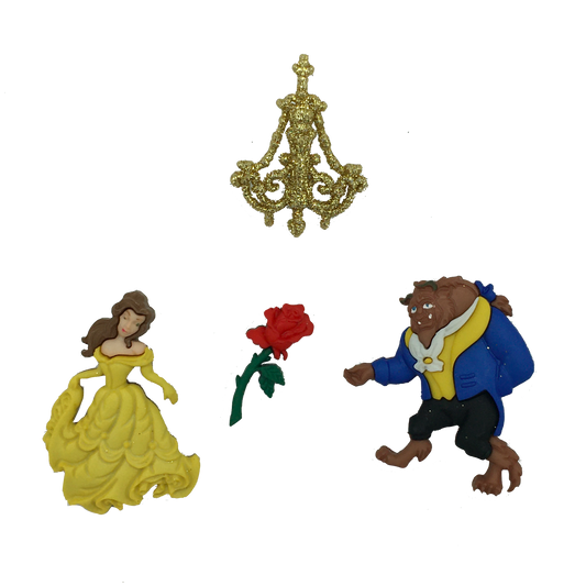 beauty and the beast, disney embellishments, novelty buttons, sewing, jewelry making, dress it up