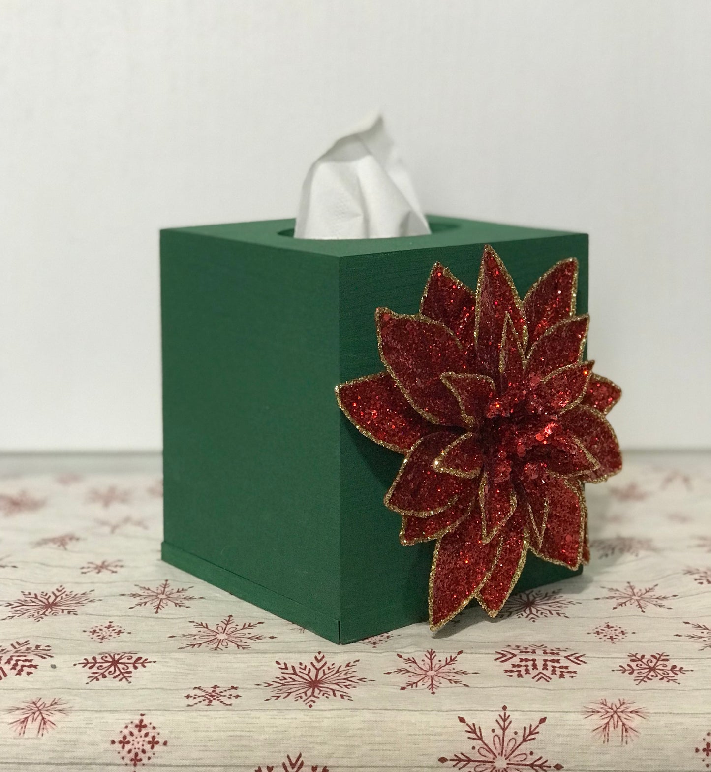 Poinsettia Tissue Box Cover