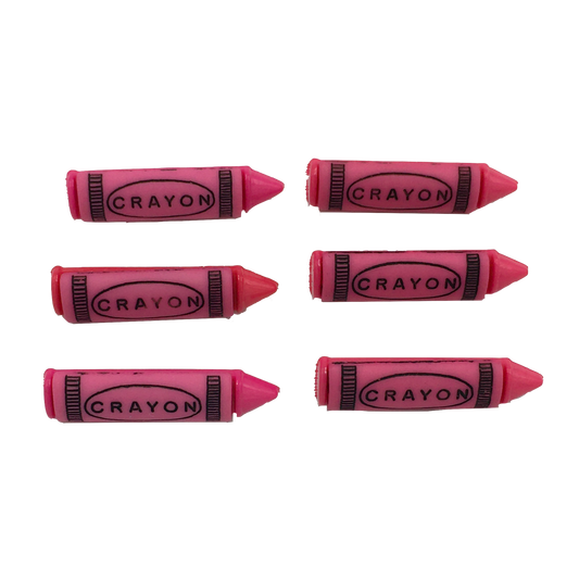 dark pink crayon buttons, school embellishments, sewing, jewelry making, scrapbooking, novelty buttons, dress it up