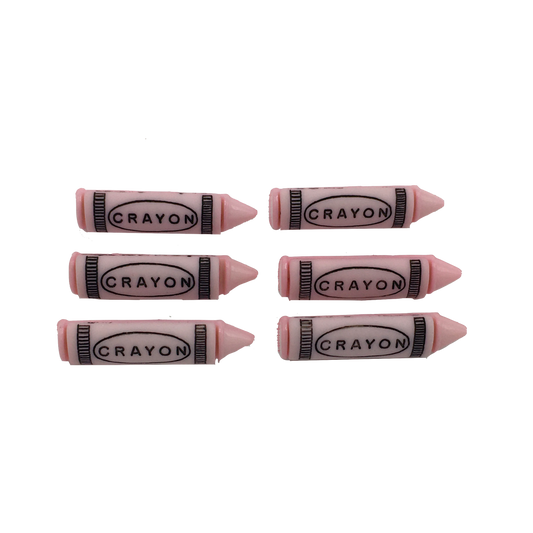 light pink crayon buttons, school embellishments, sewing, jewelry making, scrapbooking, novelty buttons, dress it up