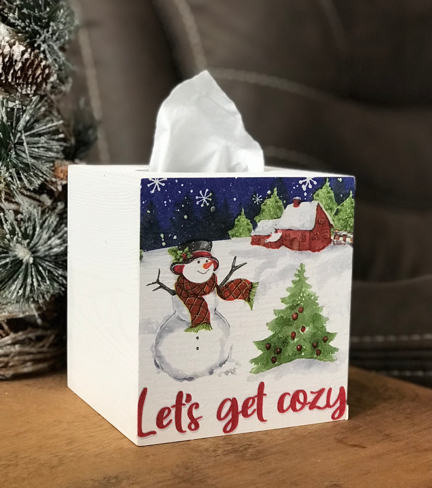 Let's Get Cozy Tissue Box Cover