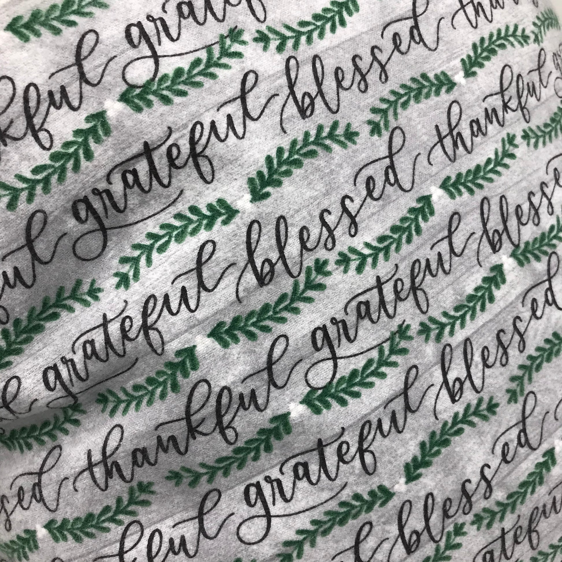 thankful grateful and blessed pillow cover, 18x18, flannel pillow, handmade, couch pillows, 