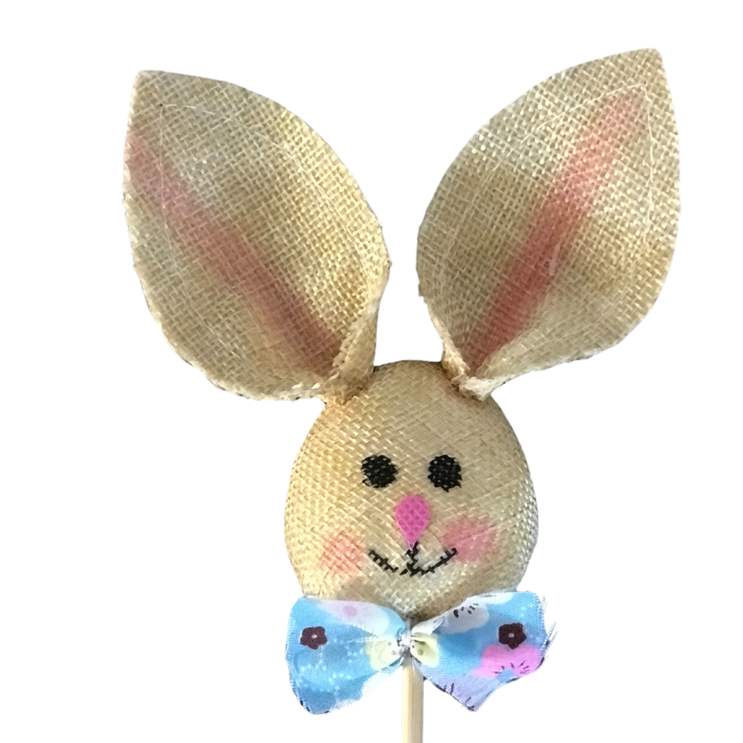 Burlap Easter Bunny Picks