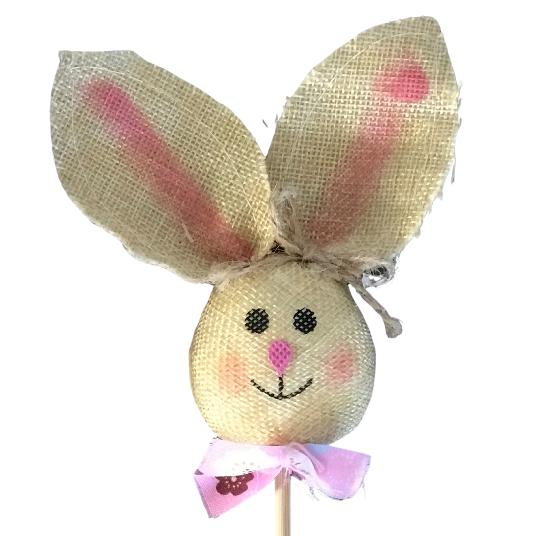 Burlap Easter Bunny Picks