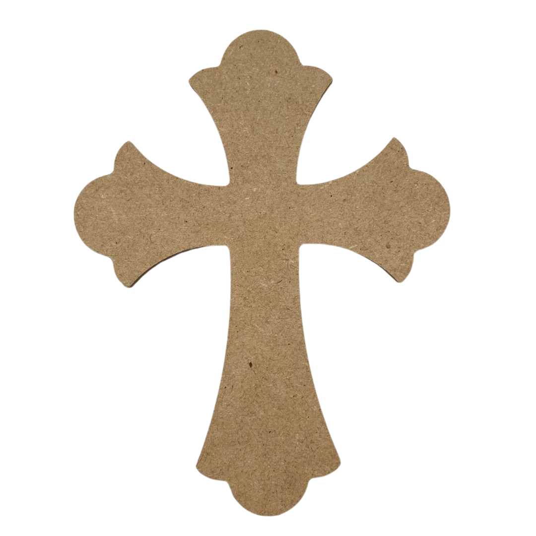 Unfinished Wood Cross 6 inch (Style 12)