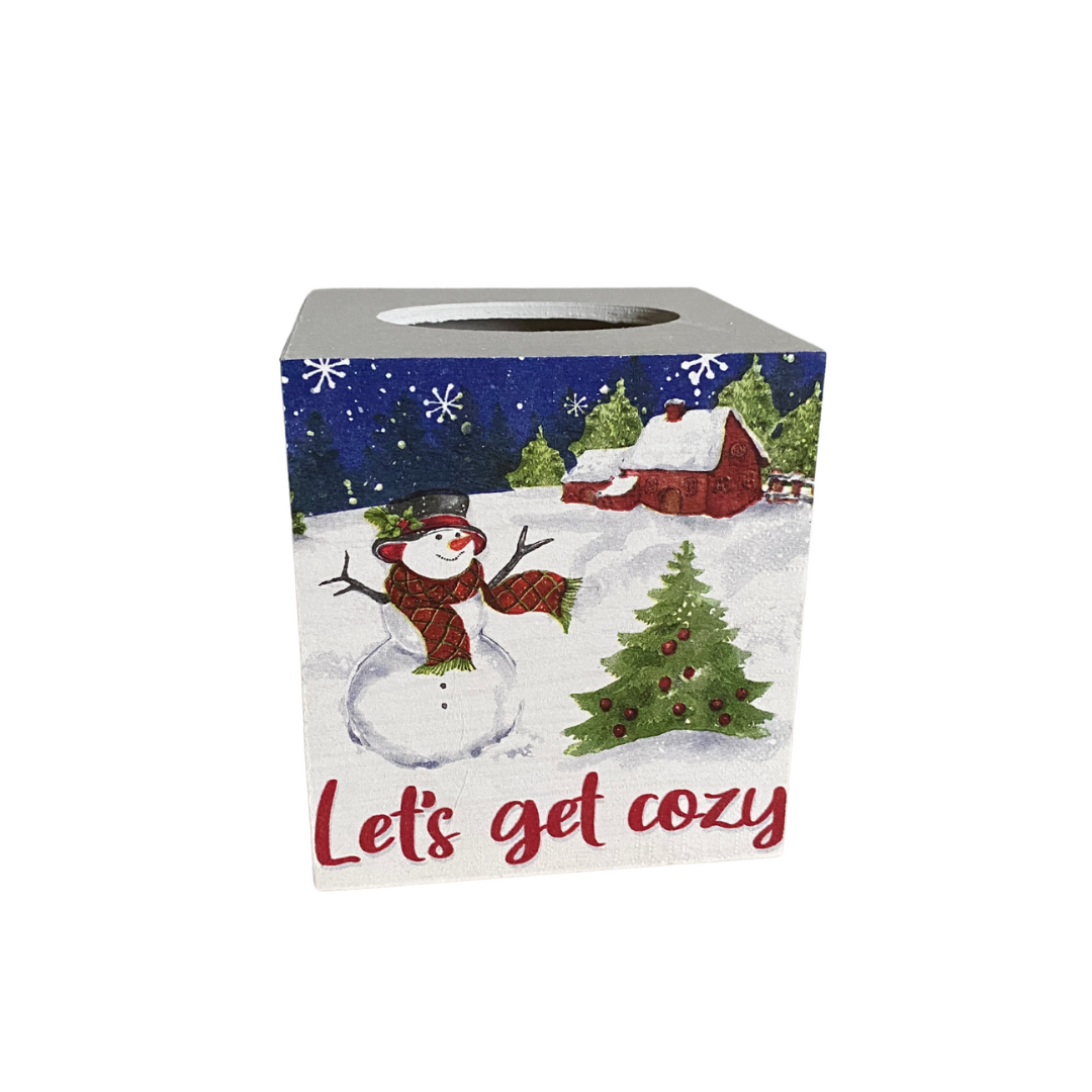 Let's Get Cozy Tissue Box Cover