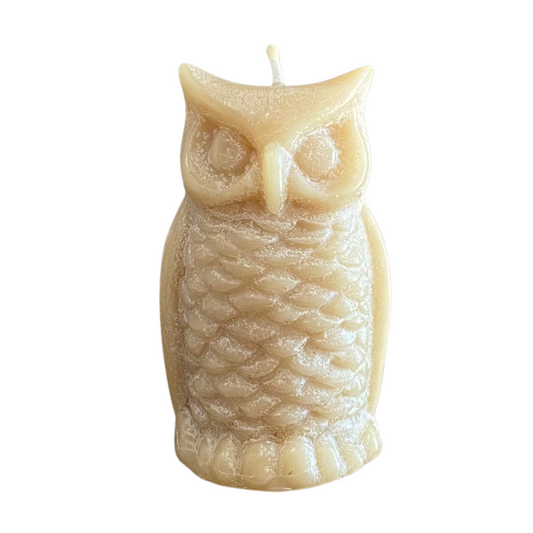 Owl Beeswax Candle