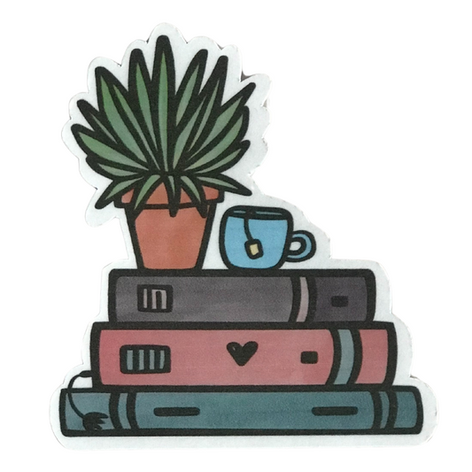Books and Plants Sticker