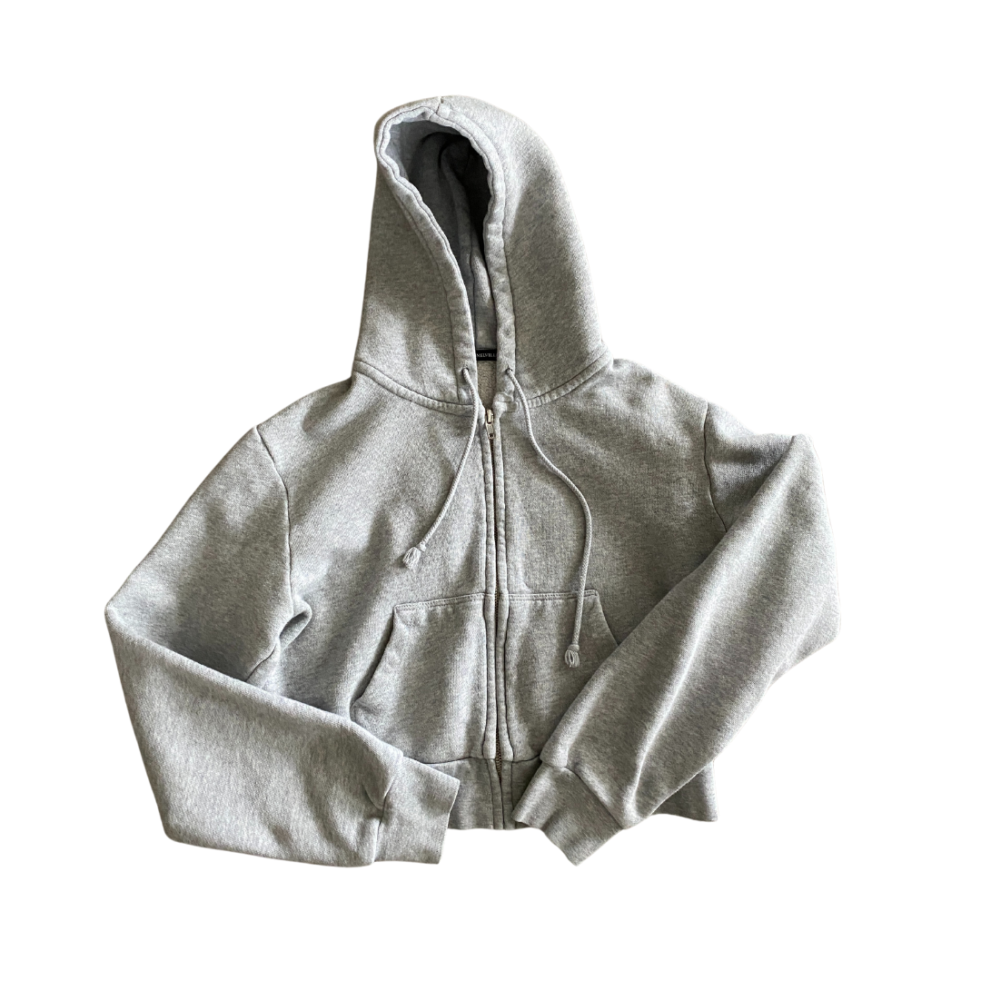 Brandy Melville Gray Crop Hoodie