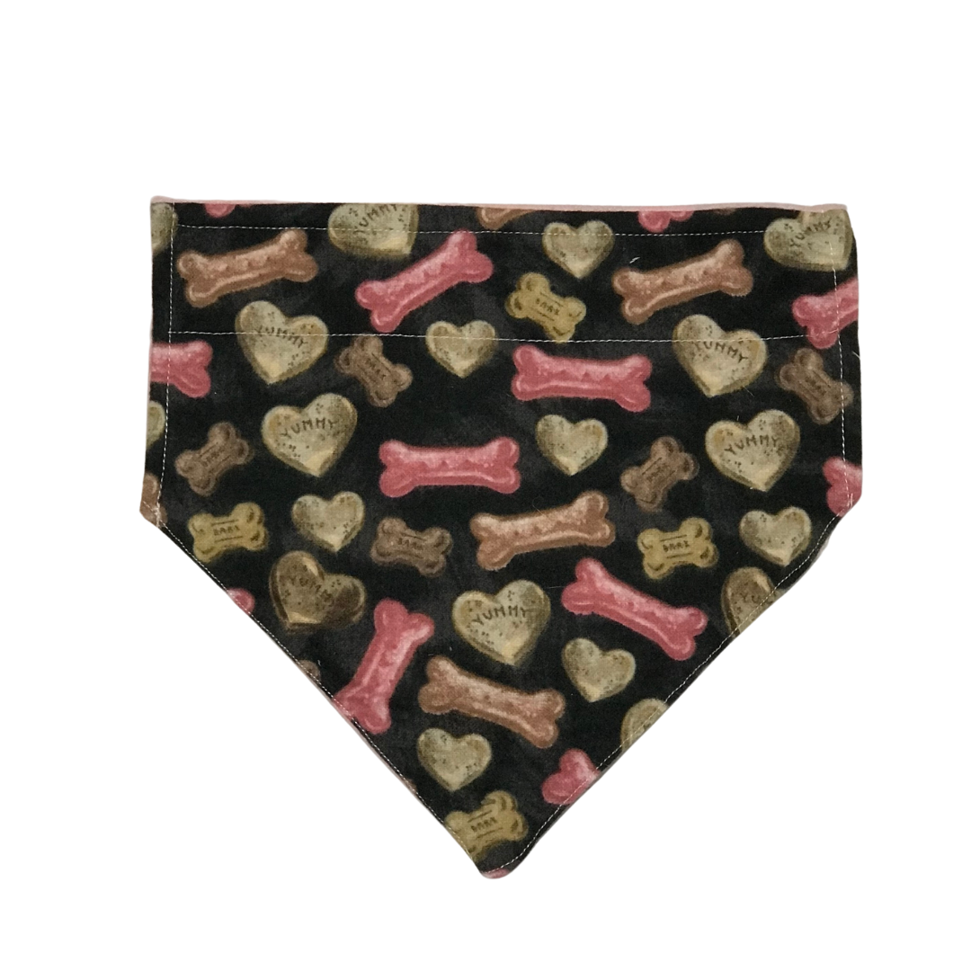 Over the Collar Dog Bandana - Bones