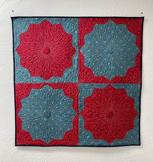 Dresden 4 Patch Quilted Wall Hanging