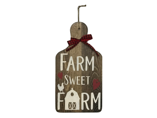 Farm Sweet Farm Cutting Board Sign