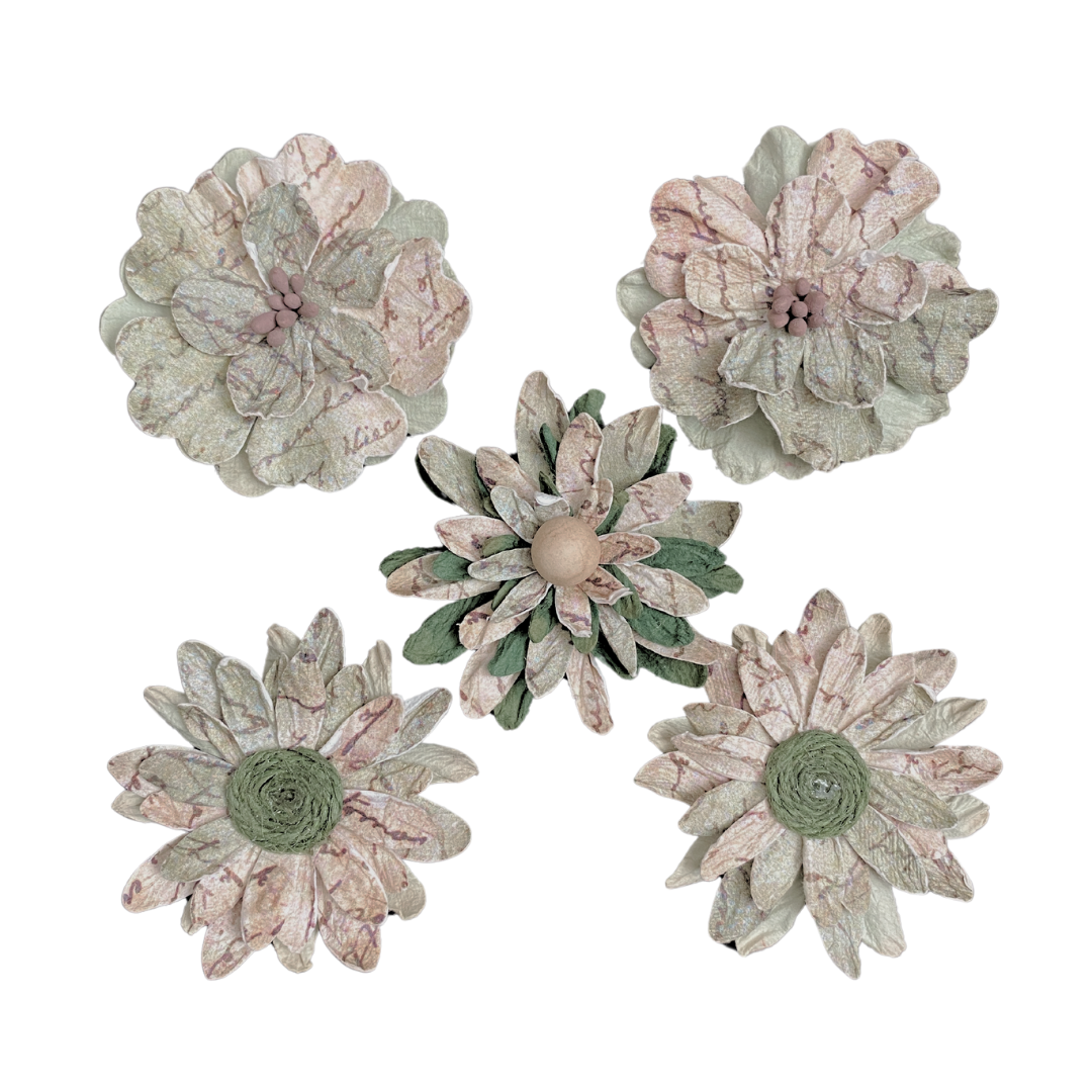 Flower Embellishments Soft Green