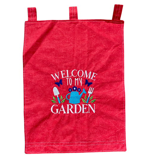 Garden Flag - Welcome to My Garden (Red)