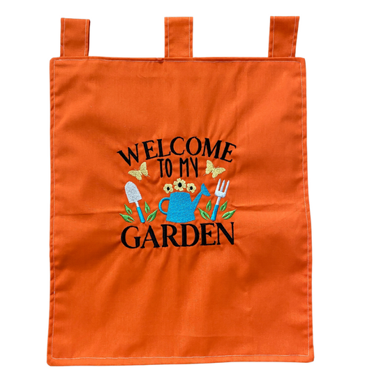 Garden Flag - Welcome to My Garden (Orange)