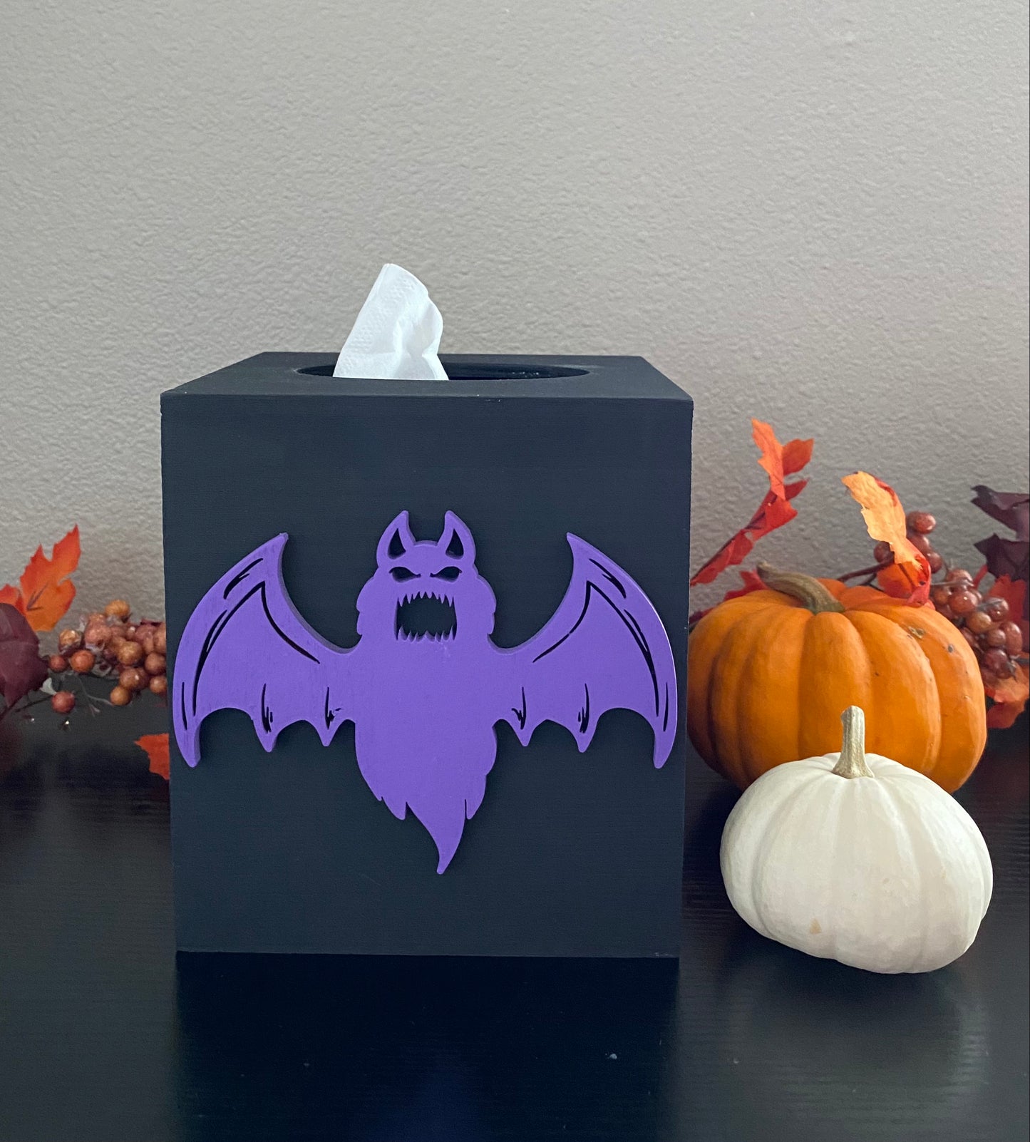 Halloween Bat Tissue Box Cover