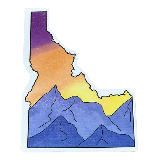 Idaho Mountain Sunset Sticker