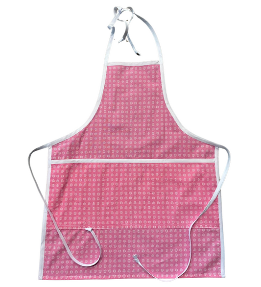 Kids Pink Floral Apron (Large)