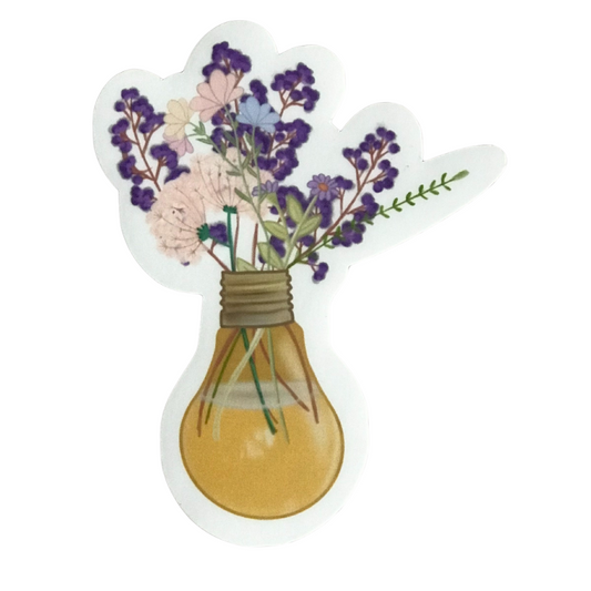 Lightbulb Floral Sticker