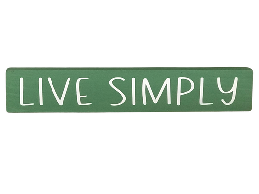 Live Simply Mini Stick Sign