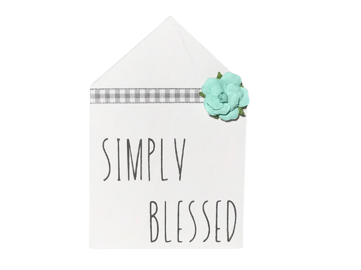 Mini House Shaped Shelf Sitter - Simply Blessed