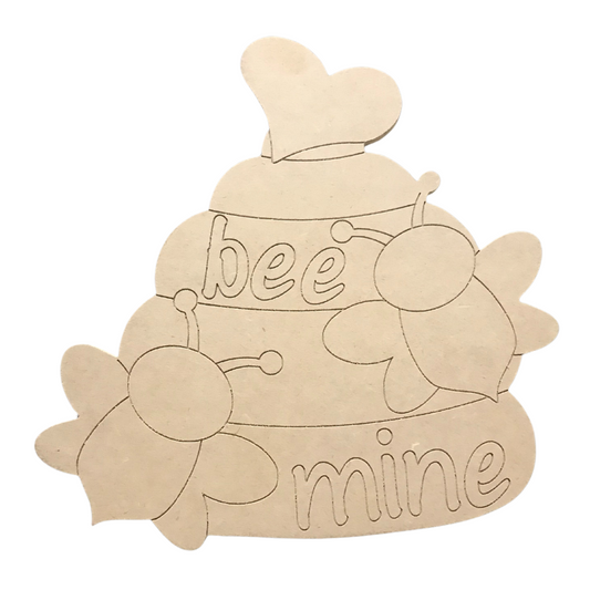 Bee Mine Beehive Paint by Line Wood Cutout