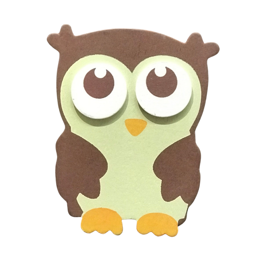 Painted Wood Shape - Owl